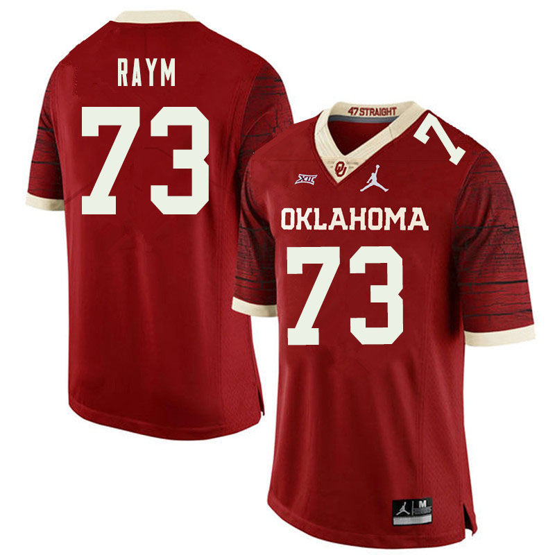 Oklahoma Sooners #73 Andrew Raym College Football Jerseys Sale-Retro